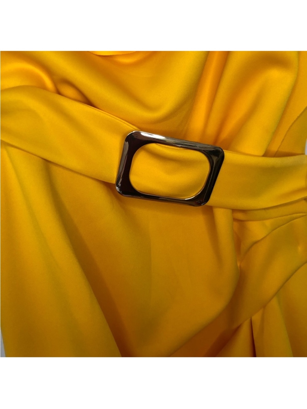ASOS Design One Shoulder Belted Dress Tuck Detail - Picture 8 of 14